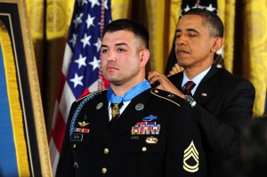 SFC Petry receiving the MOH