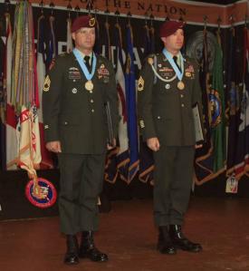 Maroon beret with jump boots is worn by paratroopers 